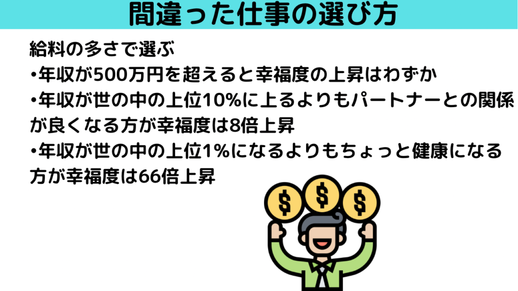 給料の多さで選ぶと失敗する